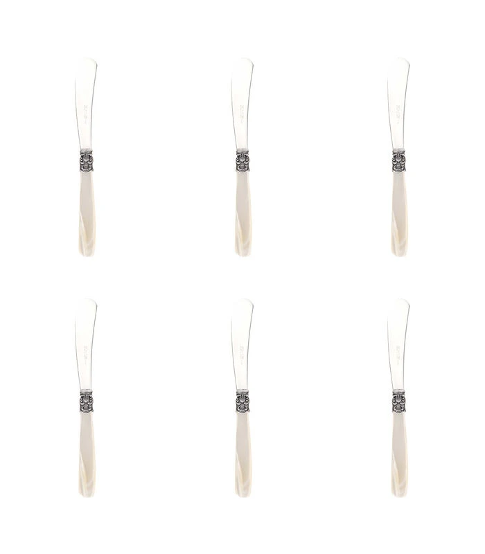 Botermes Mona Lisa 18.1 Cm 18/10 Zilver Zilver 6 Stuk(s) 3 Botermes Mona Lisa 18.1 Cm 18/10 Zilver Zilver 6 Stuk(s)