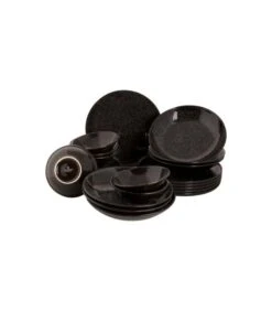 Serviesset Tahiti Porselein 6-persoons 24-delig Zwart