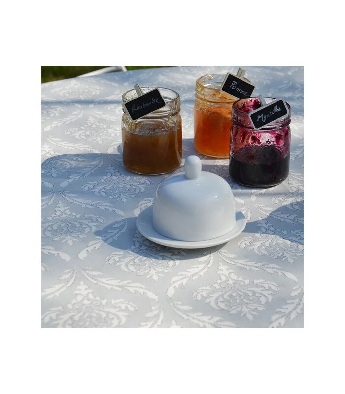 Grijs Met Pompadour Gecoat Tafelkleed 4 Grijs Met Pompadour Gecoat Tafelkleed - Afbeelding 2