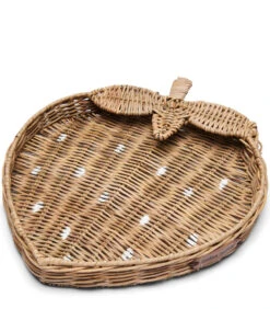 Dienblad Aardbei Gevlochten, Serveerblad - Love For Strawberry - Bruin