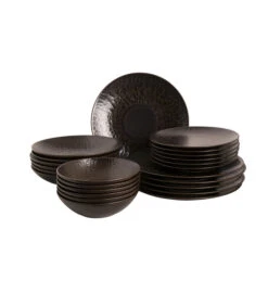 Palmer Serviesset Ruston Stoneware 6-persoons 24-delig Bruin