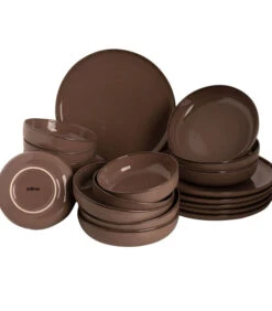 Palmer Serviesset Antigo Porselein 6-persoons 24-delig Bruin