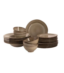 Palmer Serviesset Earth Stoneware 6-persoons 24-delig Bruin