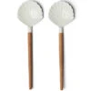 Saladebestek 2-Delig Opscheplepel Schelp - Beach Shell - Wit/ Bruin -Beste Keukengerei Winkel 1751d099944446b59070f413d017ddaf