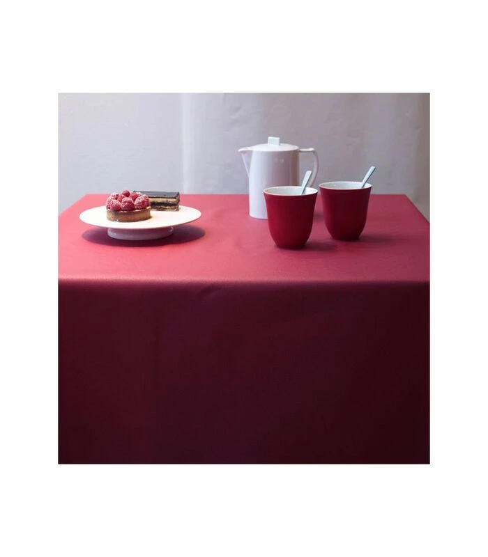 Effen Rood Gecoat Tafelkleed 3 Effen Rood Gecoat Tafelkleed