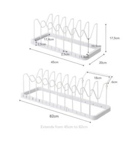 Yamazaki Extendable Pot Lid & Pan Holder - Tower - White 11 Yamazaki Extendable Pot Lid & Pan Holder - Tower - White -Beste Keukengerei Winkel 1896d61c806c416d88651df7cbaf5fd5