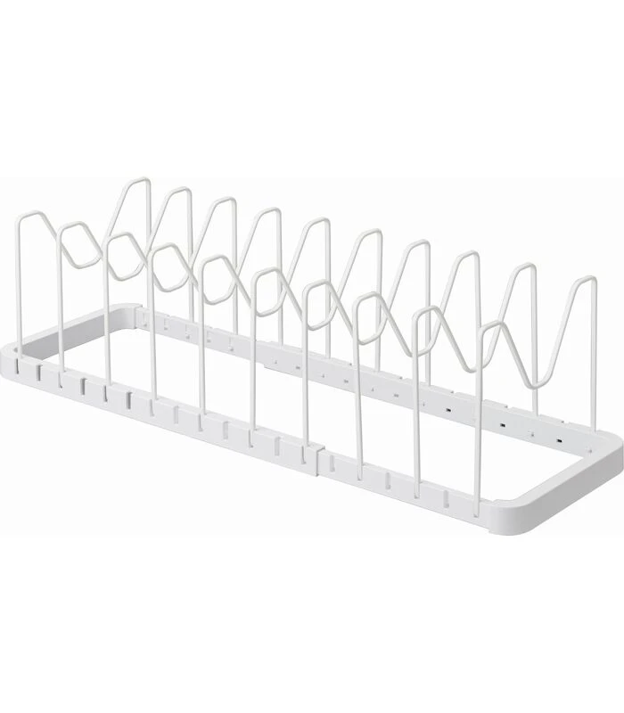 Yamazaki Extendable Pot Lid & Pan Holder - Tower - White 4 Yamazaki Extendable Pot Lid & Pan Holder - Tower - White - Afbeelding 2