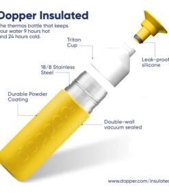Dopper Geïsoleerde Thermosfles Insulated Lemon Crush 350ml -Beste Keukengerei Winkel 269679a337eb4af78c2b133febd82619