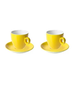 Koffiekop En Schotel Bart Colour Cafe 17 Cl 13.5 Cm Geel Porselein 2 Stuk(s)