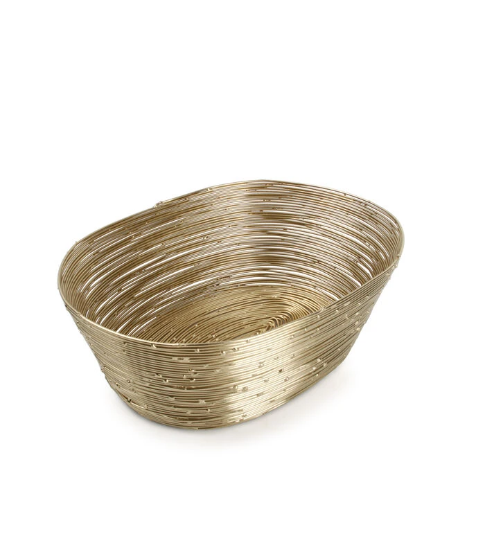 Draadmand 20,5x15xH7cm Goud Wire 5 Draadmand 20,5x15xH7cm Goud Wire - Afbeelding 3