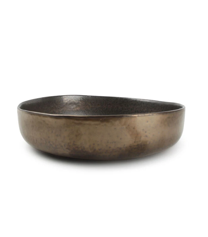 Diep Bord 21,5xH5,5cm Goud Grafiet Studio Urban - (x4) 4 Diep Bord 21,5xH5,5cm Goud Grafiet Studio Urban - (x4) - Afbeelding 2