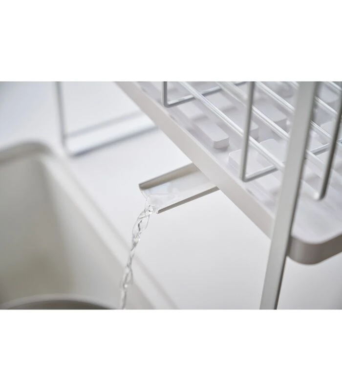 Yamazaki Dish Drainer Rack 2 Levels - Tower - White 6 Yamazaki Dish Drainer Rack 2 Levels - Tower - White - Afbeelding 4