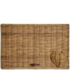 Placemat, Onderlegger Met Rattan Hartje - Love My Food - Bruin