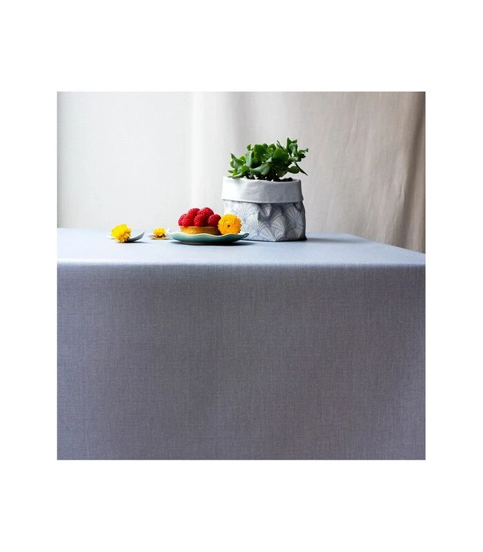 Effen Grijs Gecoat Tafelkleed 3 Effen Grijs Gecoat Tafelkleed