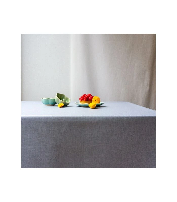 Effen Grijs Gecoat Tafelkleed 4 Effen Grijs Gecoat Tafelkleed - Afbeelding 2