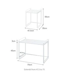 Yamazaki Extendable Kitchen Counter Organizer - Tower - White -Beste Keukengerei Winkel 57d27cb7e3aa41a8a08ae5a8092ef269