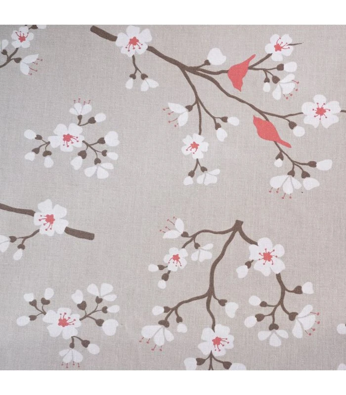 Gecoat Tafelkleed Cherry Taupe/koraal 5 Gecoat Tafelkleed Cherry Taupe/koraal - Afbeelding 3