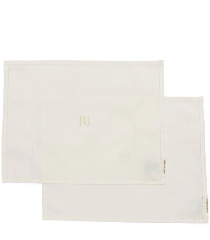 Placemat RM Monogram Wit - 2 Stuks 3 Placemat RM Monogram Wit - 2 Stuks