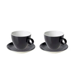 Cappuccinokop En Schotel Bart Colour Cafe 23 Cl 15 Cm Zwart Porselein 2 Stuk(s)