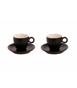 Koffiekop En Schotel Bart Colour Cafe 17 Cl 13.5 Cm Zwart Porselein 2 Stuk(s)