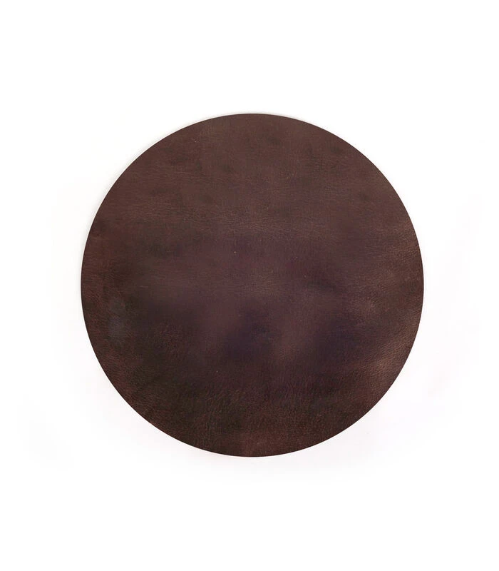 ELLIS Onderlegger Rond Donker Bruin 3 ELLIS Onderlegger Rond Donker Bruin