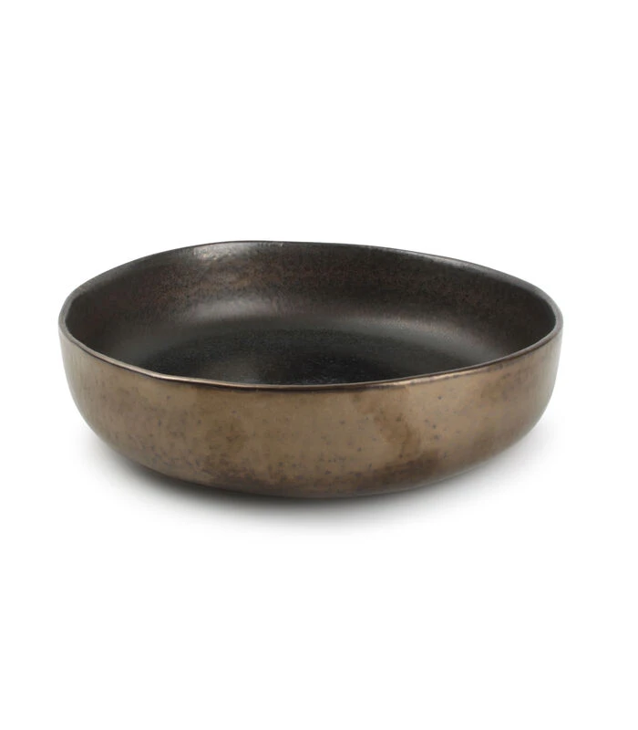 Diep Bord 21,5xH5,5cm Goud Grafiet Studio Urban - (x4) 3 Diep Bord 21,5xH5,5cm Goud Grafiet Studio Urban - (x4)