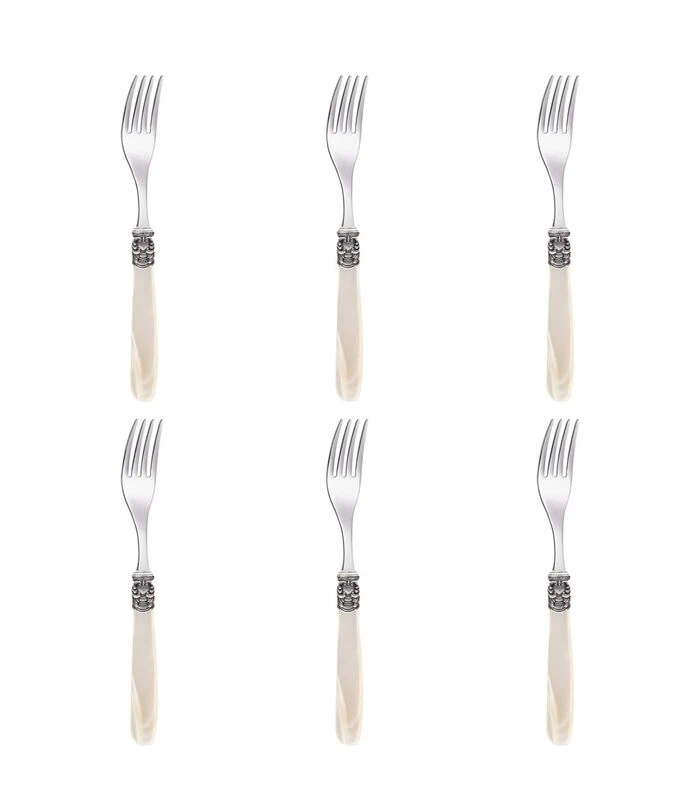 Tafelvork Mona Lisa 20.9 Cm 18/10 Zilver Offwhite 6 Stuk(s) 3 Tafelvork Mona Lisa 20.9 Cm 18/10 Zilver Offwhite 6 Stuk(s)