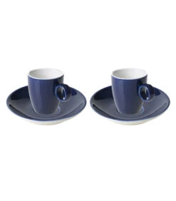 Espressokop En Schotel Bart Colour Cafe 6.5 Cl - 11 Cm Blauw Porselein 2 Stuk(s)
