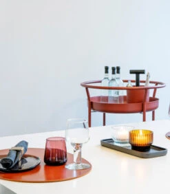 ELLIS Onderzetter Rond Cognac -Beste Keukengerei Winkel 87d88c22dc9c43e3870b0ff40afb9b7f