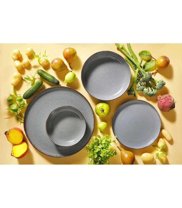 Palmer Serviesset Antigo Porselein 4-persoons 16-delig Blauw 7 Palmer Serviesset Antigo Porselein 4-persoons 16-delig Blauw - Afbeelding 5