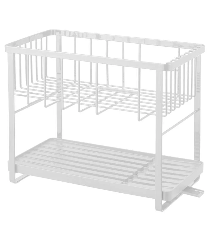 Yamazaki Dish Drainer Rack 2 Levels - Tower - White 3 Yamazaki Dish Drainer Rack 2 Levels - Tower - White