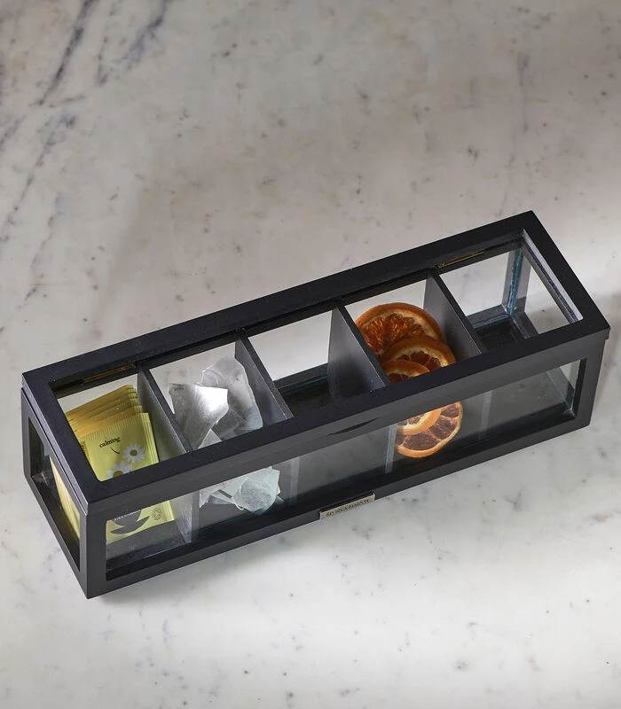 Theedoos - Urban Loft Tea Box - Zwart 4 Theedoos - Urban Loft Tea Box - Zwart - Afbeelding 2