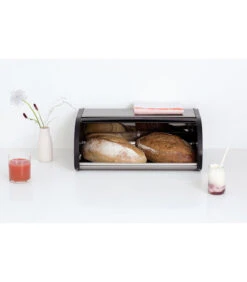 Brabantia Broodtrommel Met Schuifdeksel, Matt Steel Fingerprint Proof / Matt Black -Beste Keukengerei Winkel a3f0aa8b09e24c9689b14410877cc791