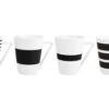 Beker 36cl Zwart Stripes - Set/4