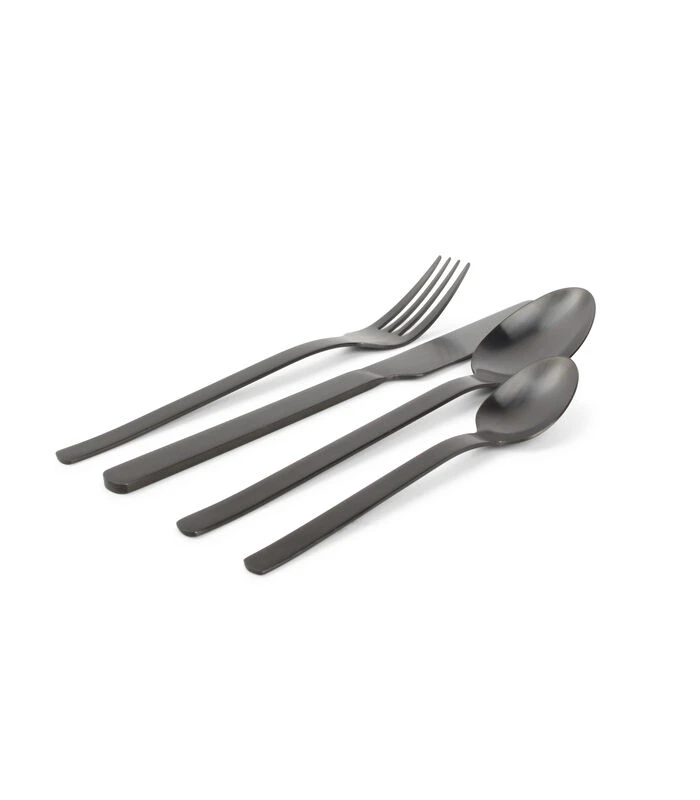 Bestekset 24-delig Mat Zwart Supreme 4 Bestekset 24-delig Mat Zwart Supreme - Afbeelding 2