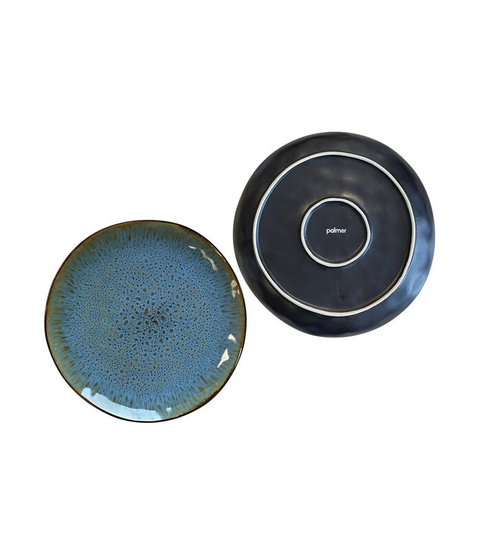 Palmer Serviesset Lotus Stoneware 6 Persoons 24delig Turquoise 5 Palmer Serviesset Lotus Stoneware 6 Persoons 24delig Turquoise - Afbeelding 3