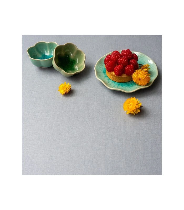 Effen Grijs Gecoat Tafelkleed 5 Effen Grijs Gecoat Tafelkleed - Afbeelding 3