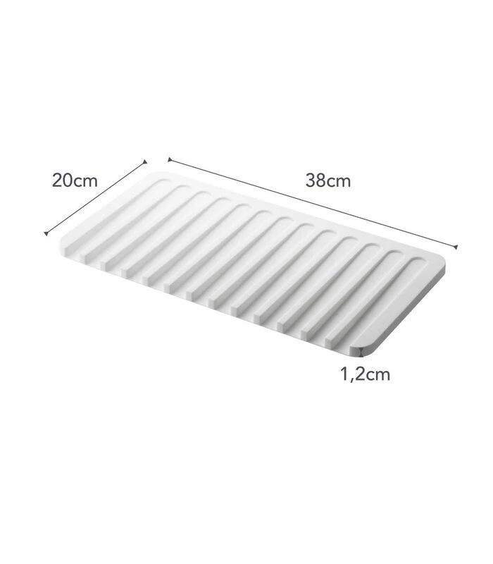 Yamazaki Silicone Drainer Tray - Flow - White 6 Yamazaki Silicone Drainer Tray - Flow - White - Afbeelding 4