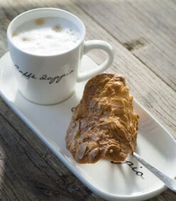 Kop En Schotel Set, KoffieKop Met Tekst, Koffiemok - Caffè Solo - Wit - 195 Ml