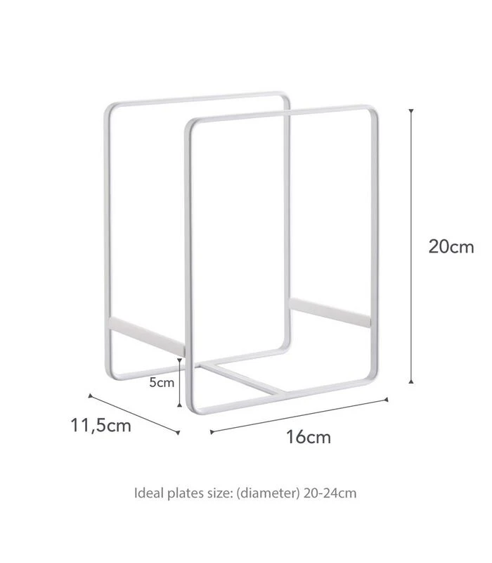 Yamazaki Dish Organizer - Tower - White 5 Yamazaki Dish Organizer - Tower - White - Afbeelding 3