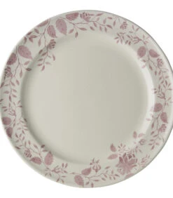 Plat Bord 27cm Met Décor - Fleurs Rouges