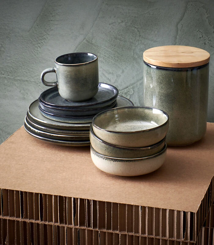 MERIDIAN Voorraadpot 15 Cm Groenblauw 5 MERIDIAN Voorraadpot 15 Cm Groenblauw - Afbeelding 3