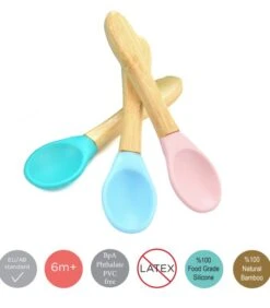 Babylepeltjes Van Bamboe En Silicon (set Van 2) -Beste Keukengerei Winkel de2bcbb321c14ae88b2a5b1183f8d08b