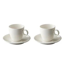 Koffiekop En Schotel Bart 17 Cl 13.5 Cm Offwhite Porselein 2 Stuk(s)