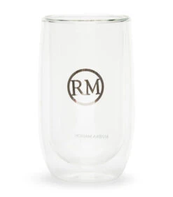 Dubbelwandige Koffie- Of Theeglazen Set Met RM Logo - RM Love Double Wall Glass Maat L - 330 ML - Glas - Transparant - 2 Stuks