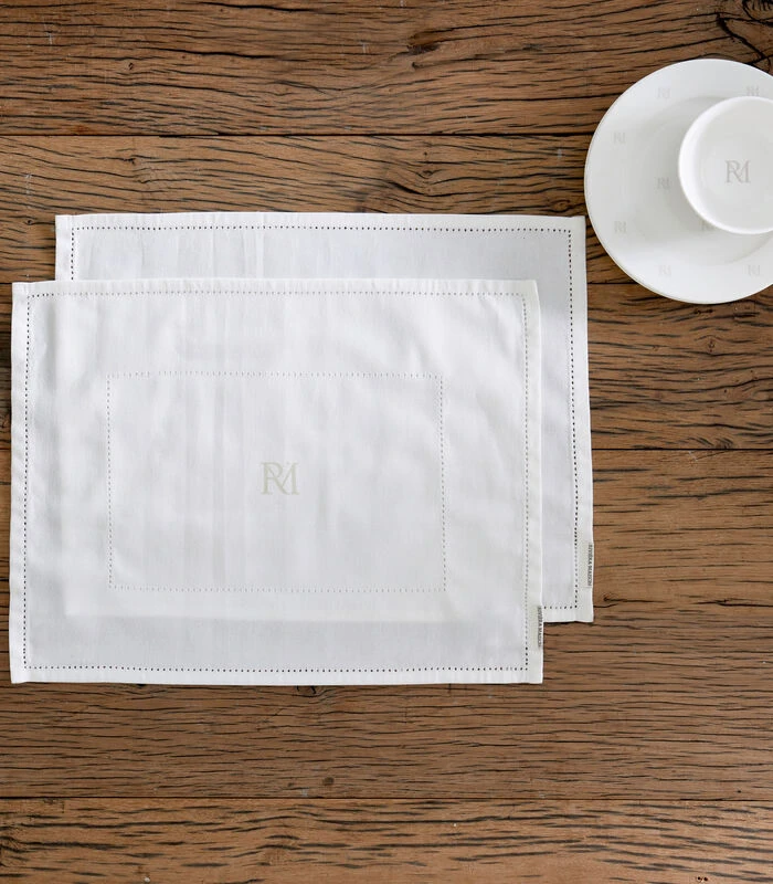 Placemat RM Monogram Wit - 2 Stuks 4 Placemat RM Monogram Wit - 2 Stuks - Afbeelding 2