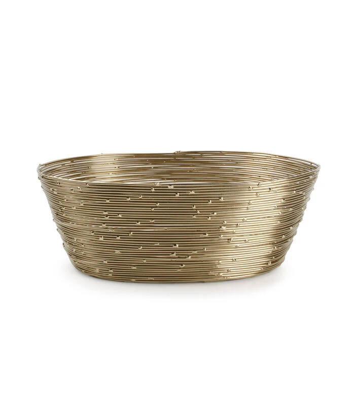 Draadmand 20,5x15xH7cm Goud Wire 4 Draadmand 20,5x15xH7cm Goud Wire - Afbeelding 2