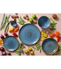 Palmer Bord Diep Lotus 21 Cm Turquoise Zwart Stoneware 4 Stuk(s) -Beste Keukengerei Winkel f9f227ffc99449538fef507871e8cb8a